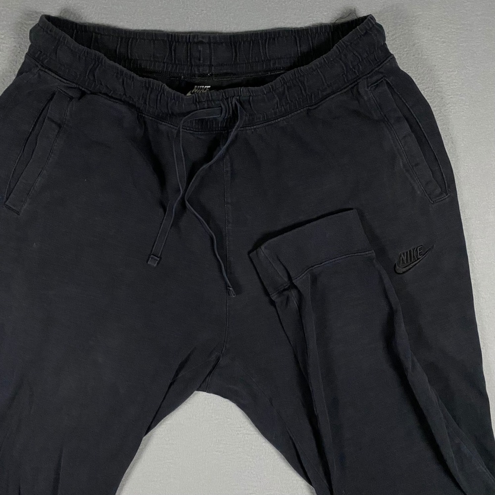 Nike Sportswear Club Mens Jersey Joggers Black Tapered Sweatpants 928443-010 L